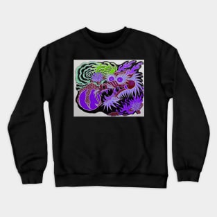 Neon Dragon With 4 Elements Variant 18 Crewneck Sweatshirt